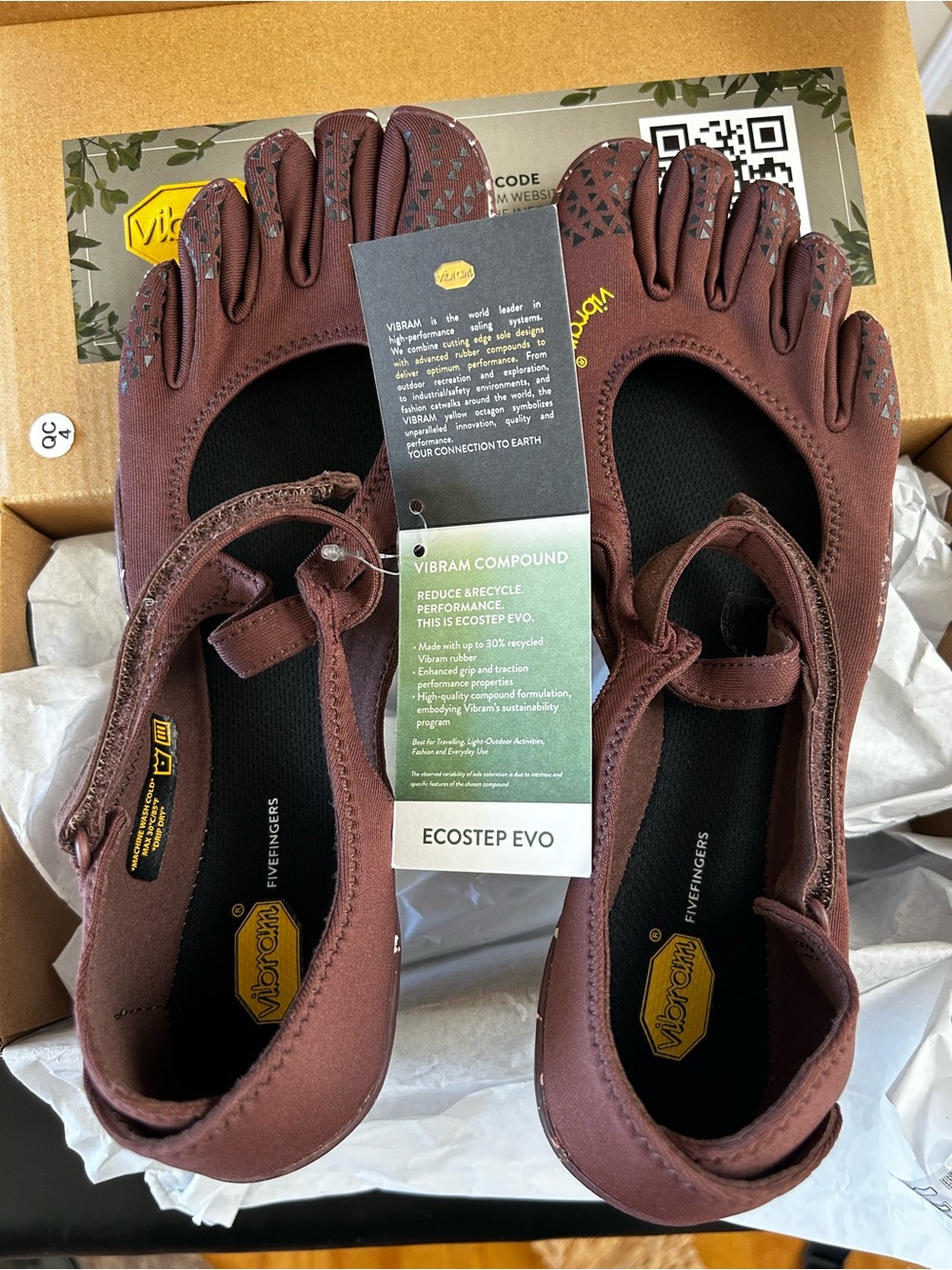 NIB Vibram FiveFingers Women's V-Soul, Brown size 39